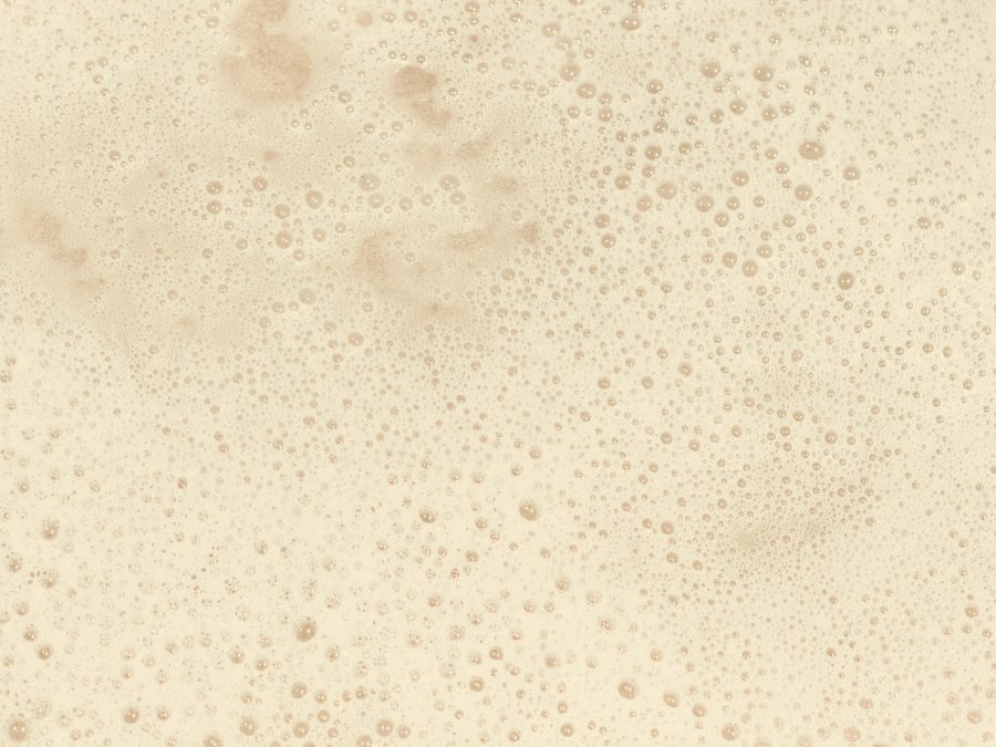 Close-up of cleansing foam bubbles